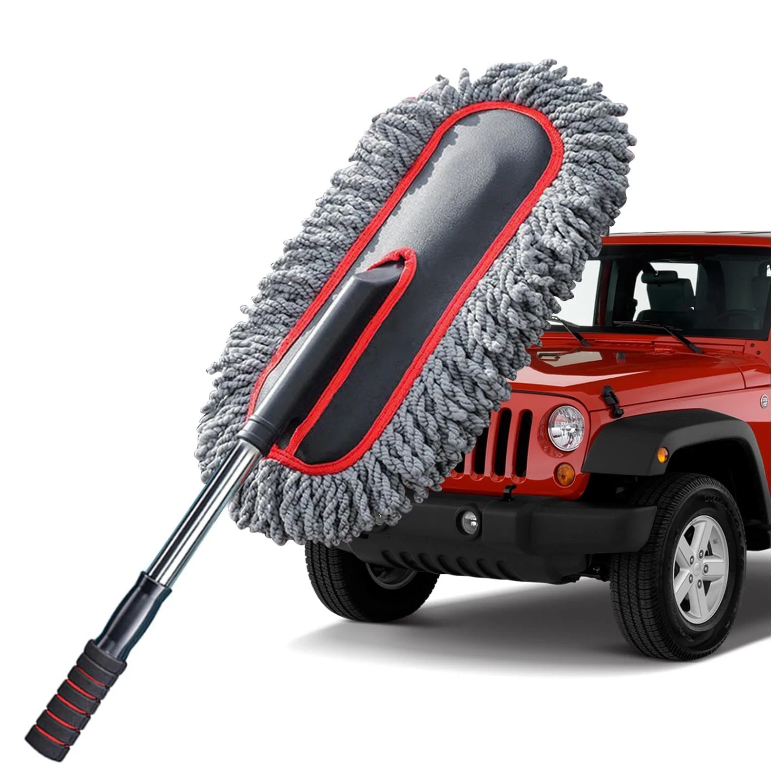 Car Duster Exterior Scratch Microfiber Car Cleaning Brush, Extendable Handle …