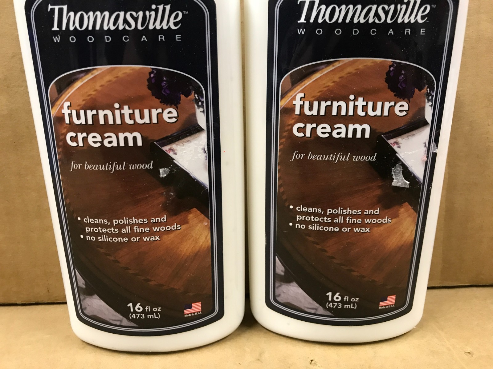Thomasville Furniture Cream – Wood Polish, Cleaner – Lot Of 2, 16 Fl. Oz Bottles