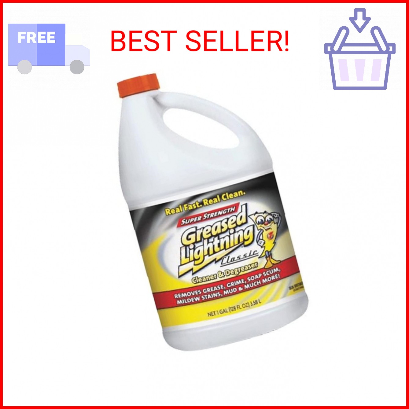 Greased Lightning 204HDT All Purpose Cleaner/Degreaser 128 oz (1)