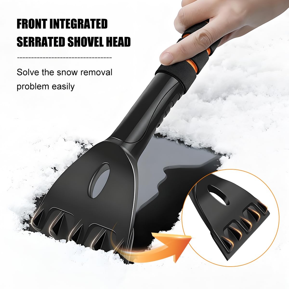Auto Windshield Ice Scraper with Foam Handle Snow Frost Ice Removal Tool