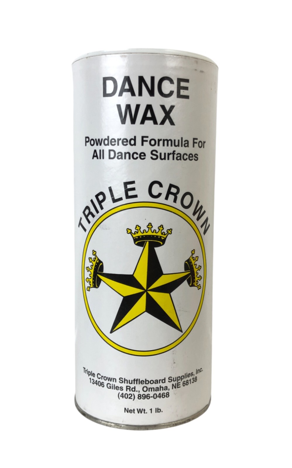 (ONE) DANCE FLOOR WAX, POWERED, 16 oz CAN, TRIPLE CROWN, REDUCES FRICTION