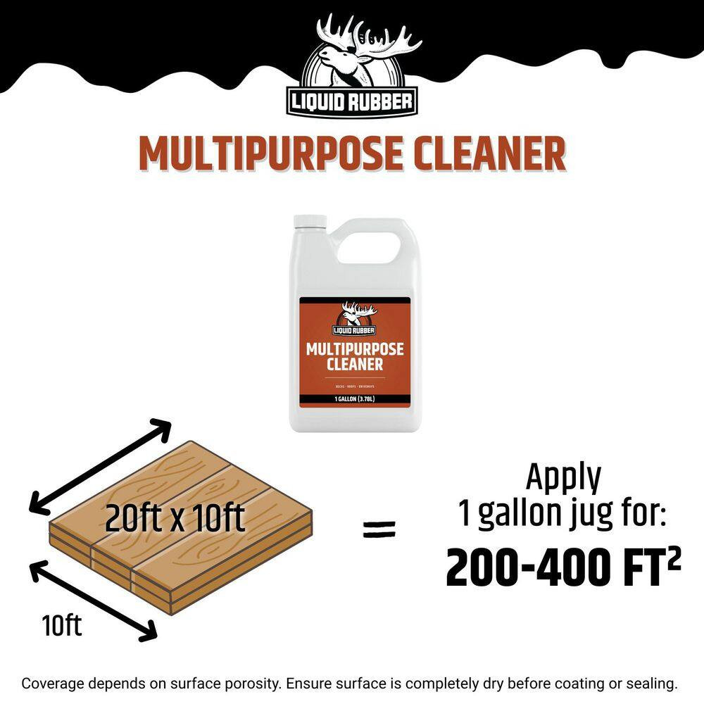 Liquid Rubber 1 Gal. Multipurpose Outdoor Cleaner for Wood, Concrete, Asphalt, B