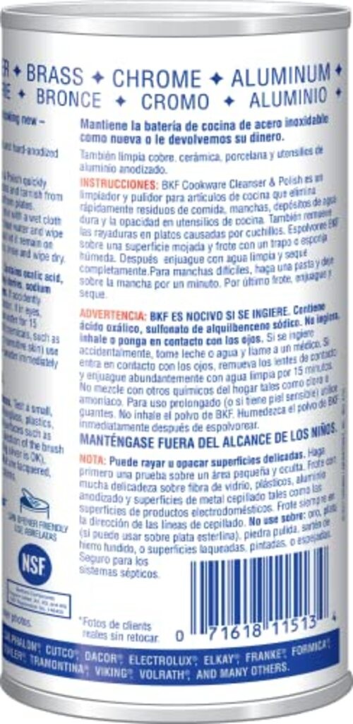 Bar Keeper’s Friend COOKWARE CLEANER/POLISH 12 oz Can (2 12 Ounce (Pack of 2)
