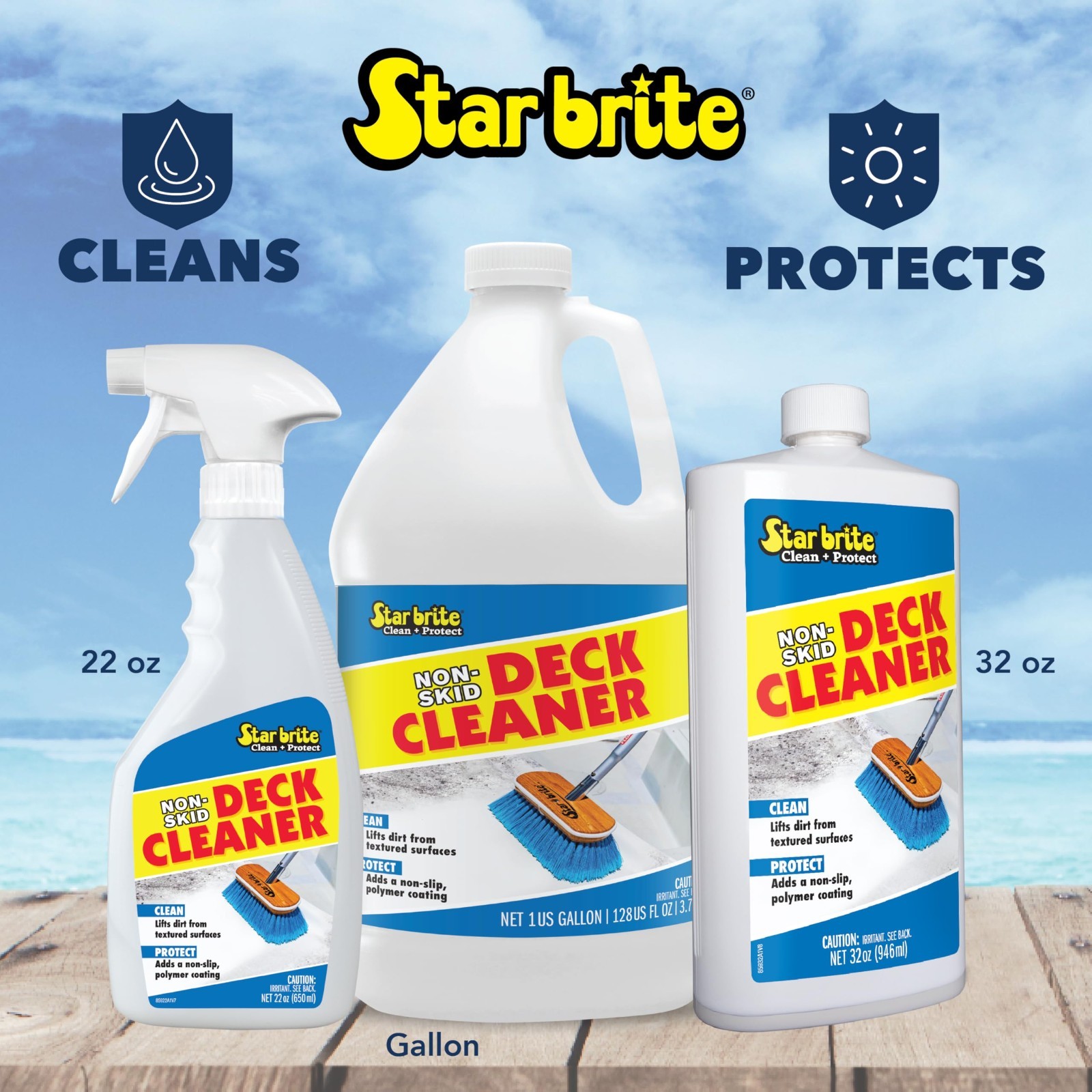 Non-Skid Deck Cleaner & Protectant – 22oz Spray for Fiberglass & Painted Surface