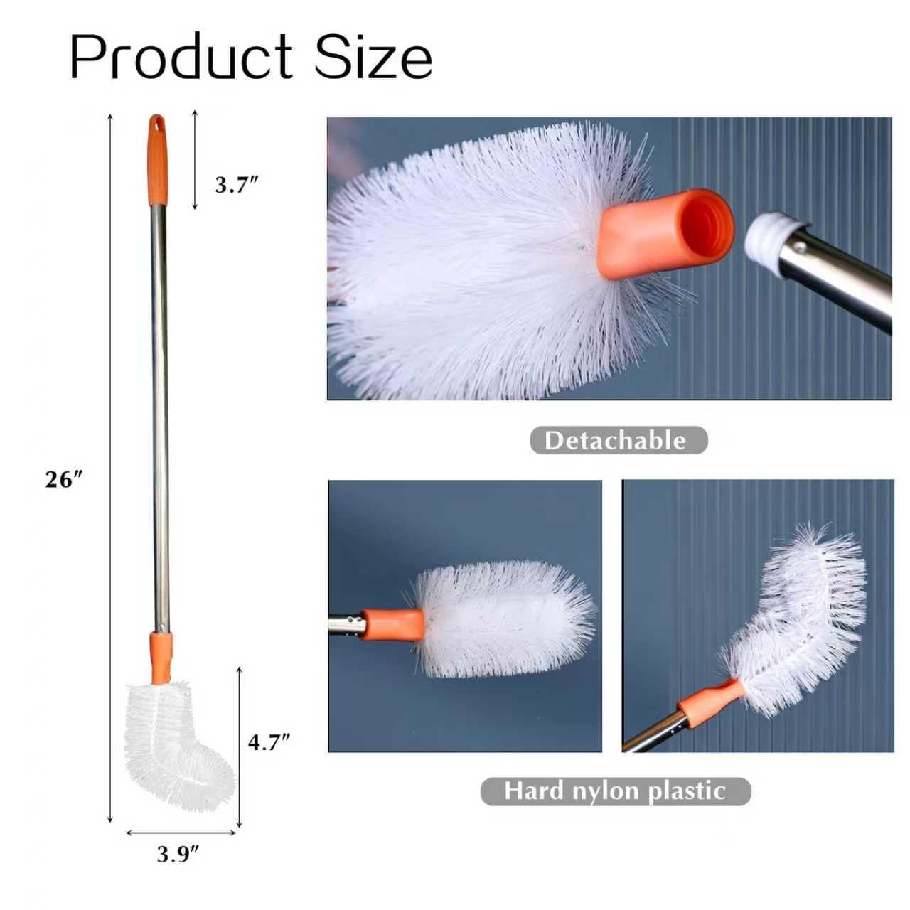 2-Pack Bucket Brush, Kettle Brush, Cleaning Extra Long Bottles, Gallon Jug Cl…