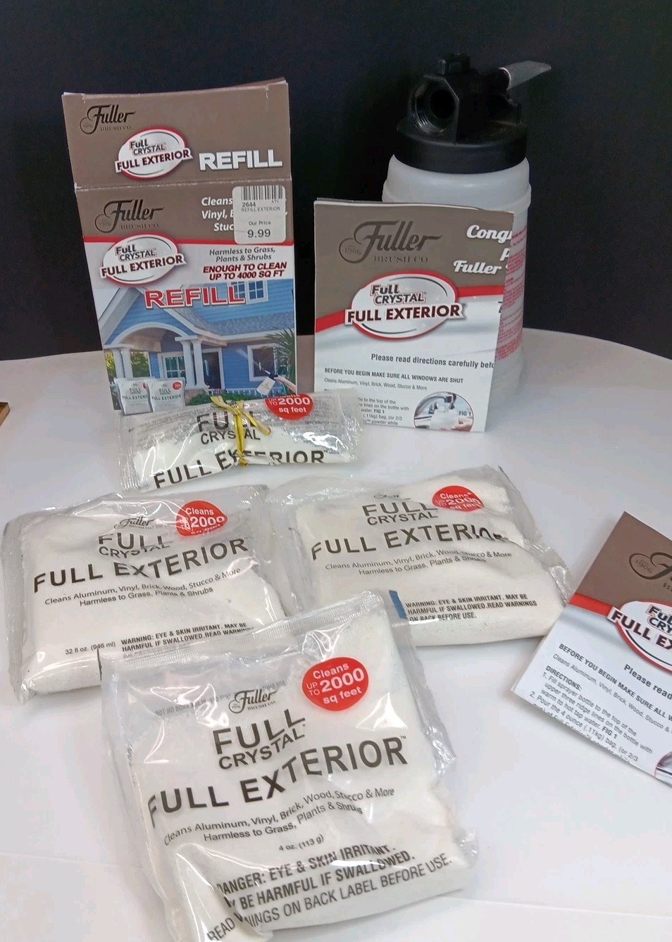 Compelet KIT Fuller Brush-Full Crystal Cleaner Bottle & -Exterior/Winow Cleaner
