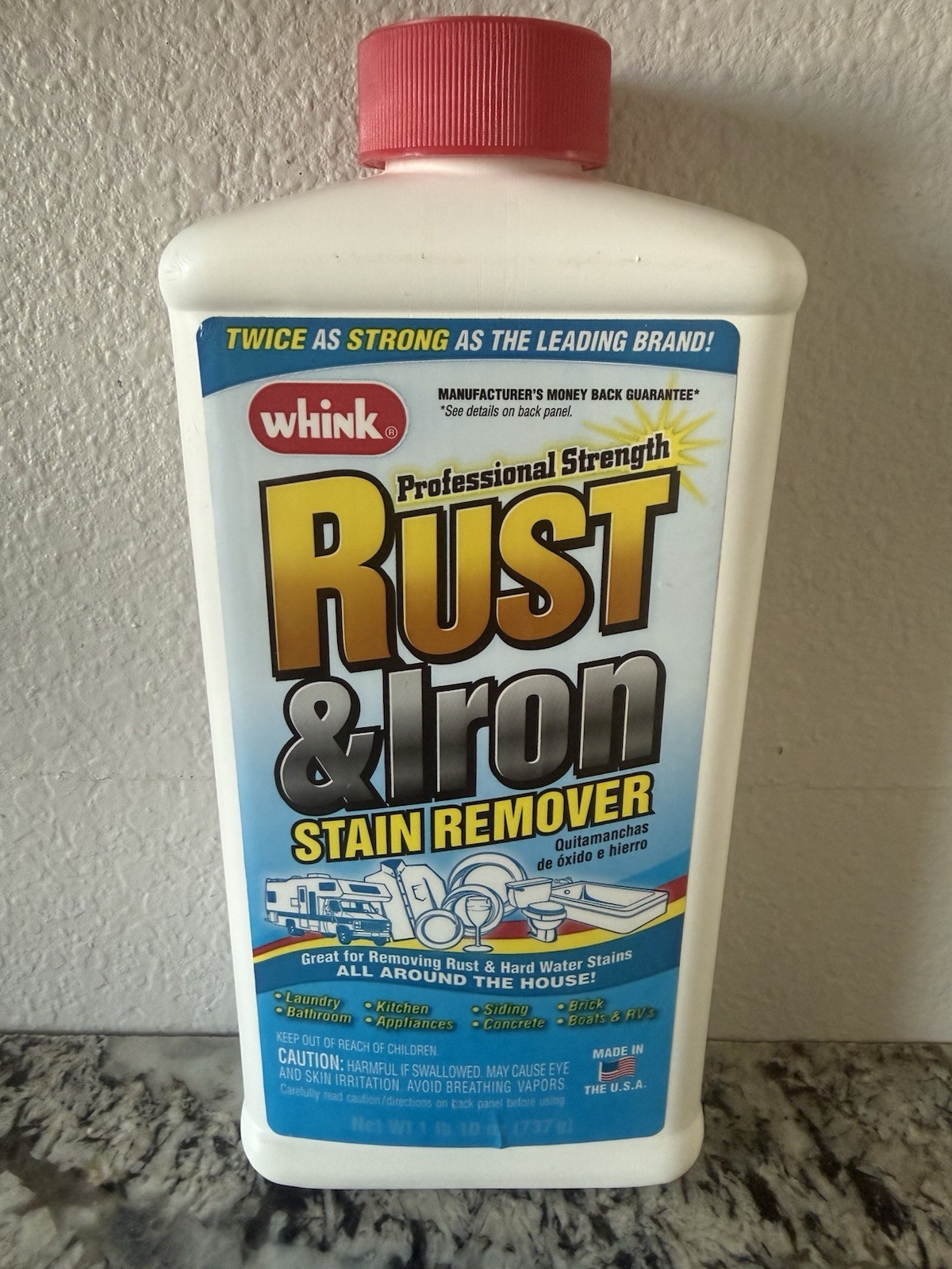 Whink Rust Stain Remover Vintage 26oz Bottle FULL Rare Sinks And Toilets
