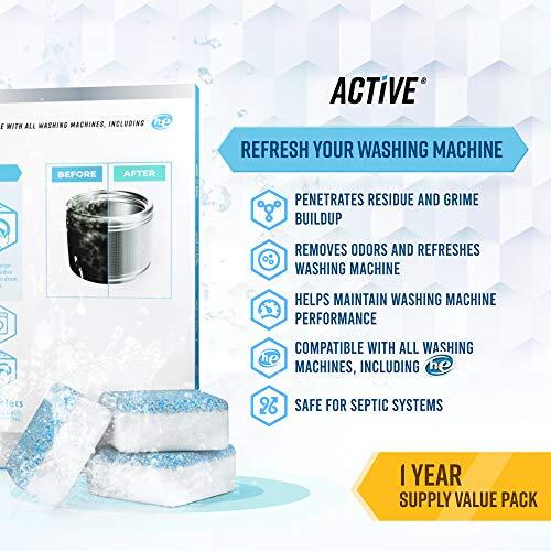 Washing Machine Cleaner Descaler Cleaning Tabs For Front & Top Load Washer 24PCS
