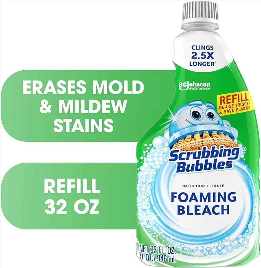 Scrubbing Bubbles Foaming Bleach Bathroom Cleaner, Refill Bottle, 32 oz .