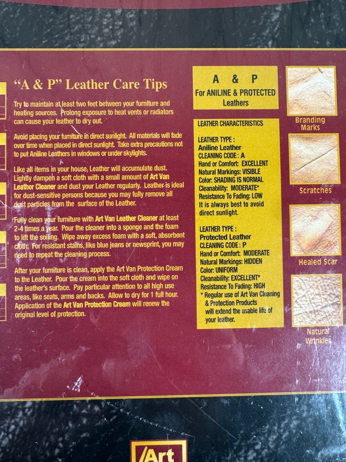 Art Van Leather Protection & Cleaning Kit