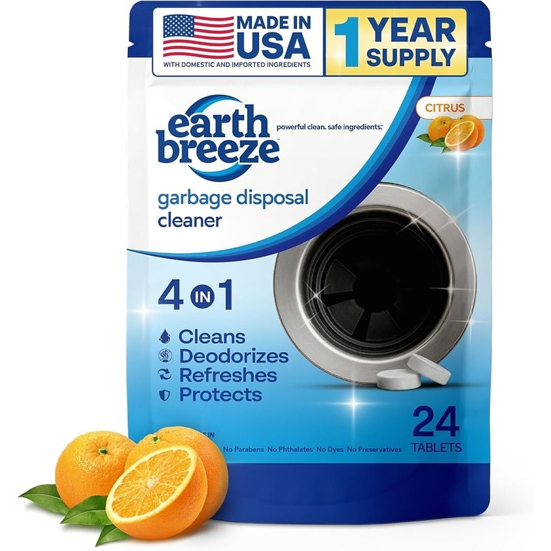 4-in-1 Garbage Disposal Cleaner Odor Neutralizer Citrus Scent USA Made Easy Use