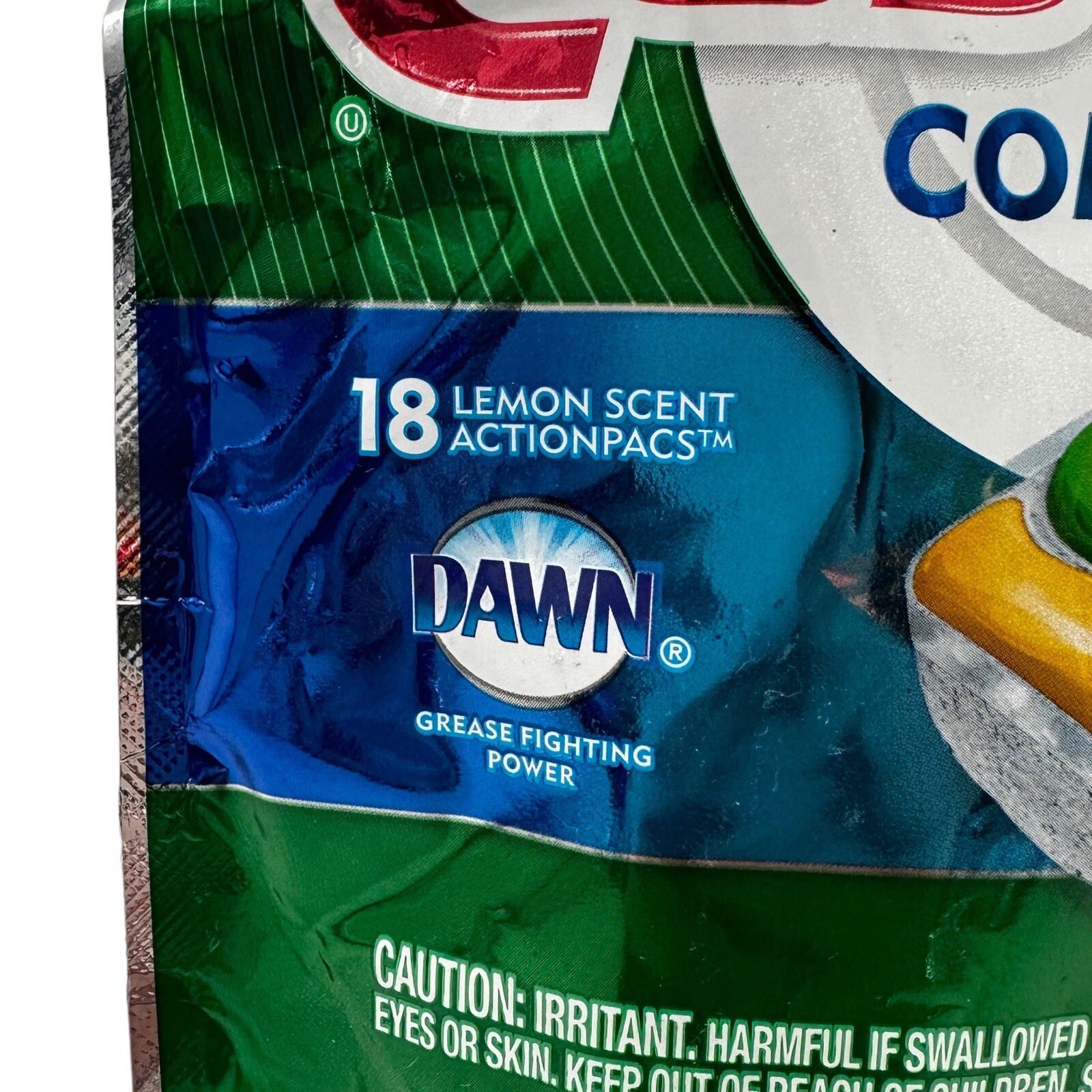 Cascade Complete Dawn Dishwasher Cleaner Lemon Scent Action Pacs Total 90