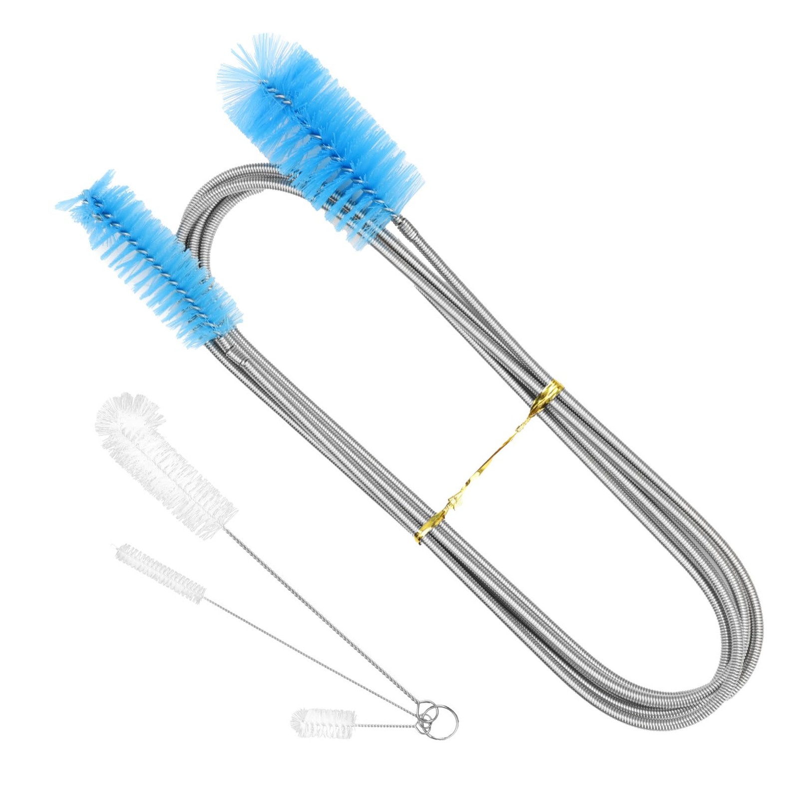 79” Flexible Pipe Cleaner Brush Set, Dual-Ended and Extra-Long Stainless Stee…
