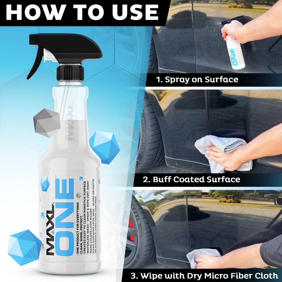 MAXLONE ™ Car Spray with Triphene® Technology, Quick Spray Wipe All Purpose …