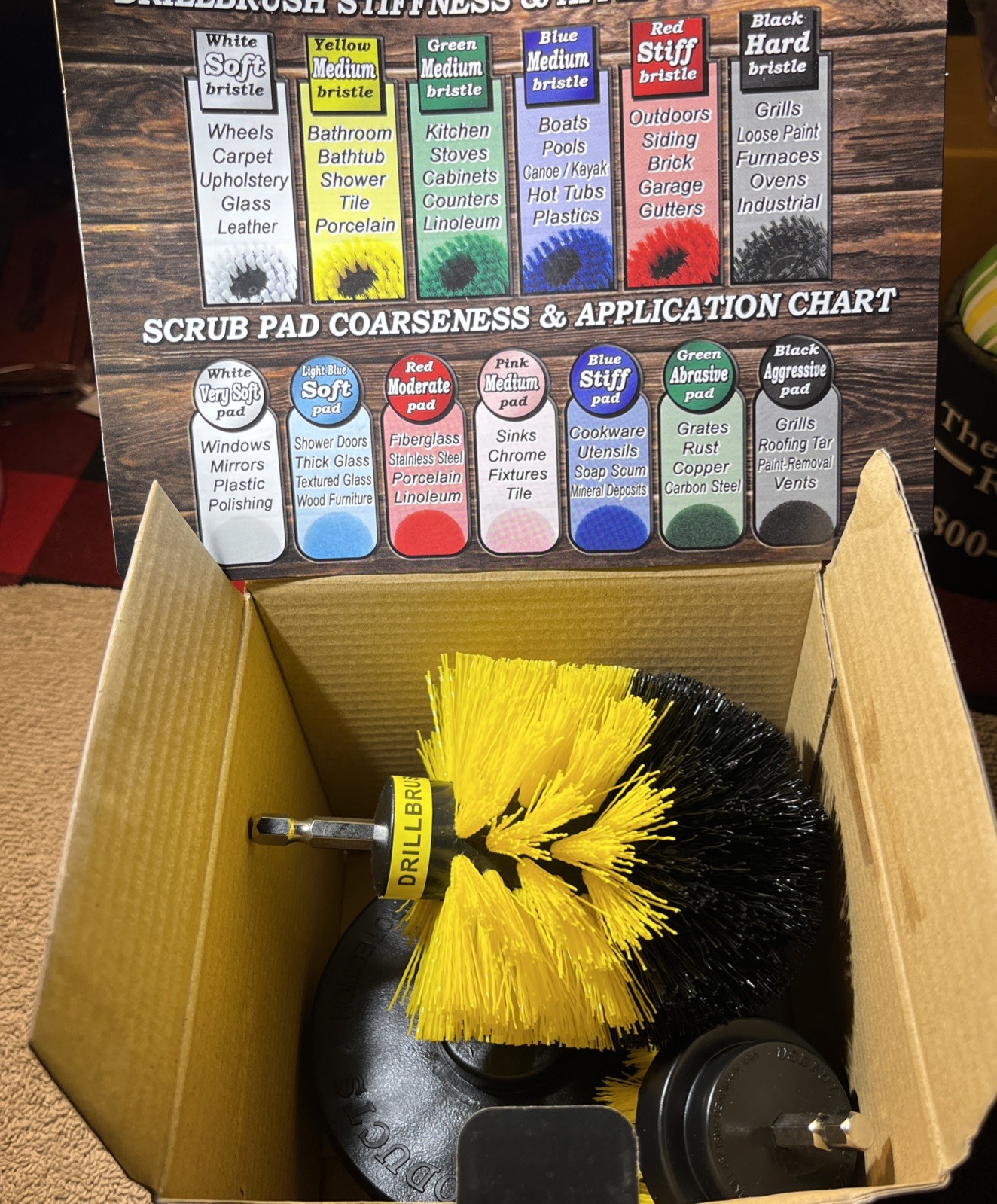 (New)Drill Brush Attachment Set for Bathroom Cleaning
