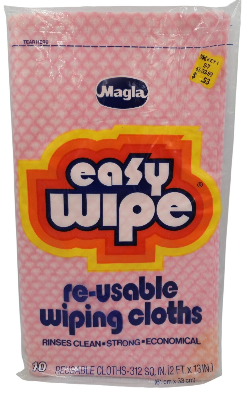 Vintage 80’s Magla EASY WIPE Wiping Cloths Nostalgia Dead Stock 8 Reusable 2