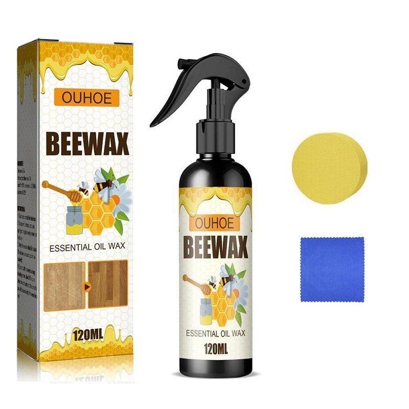 1/2x Furniture Beeswax Spray Natural Multi-Purpose Wood Floor Cleaner and Polish