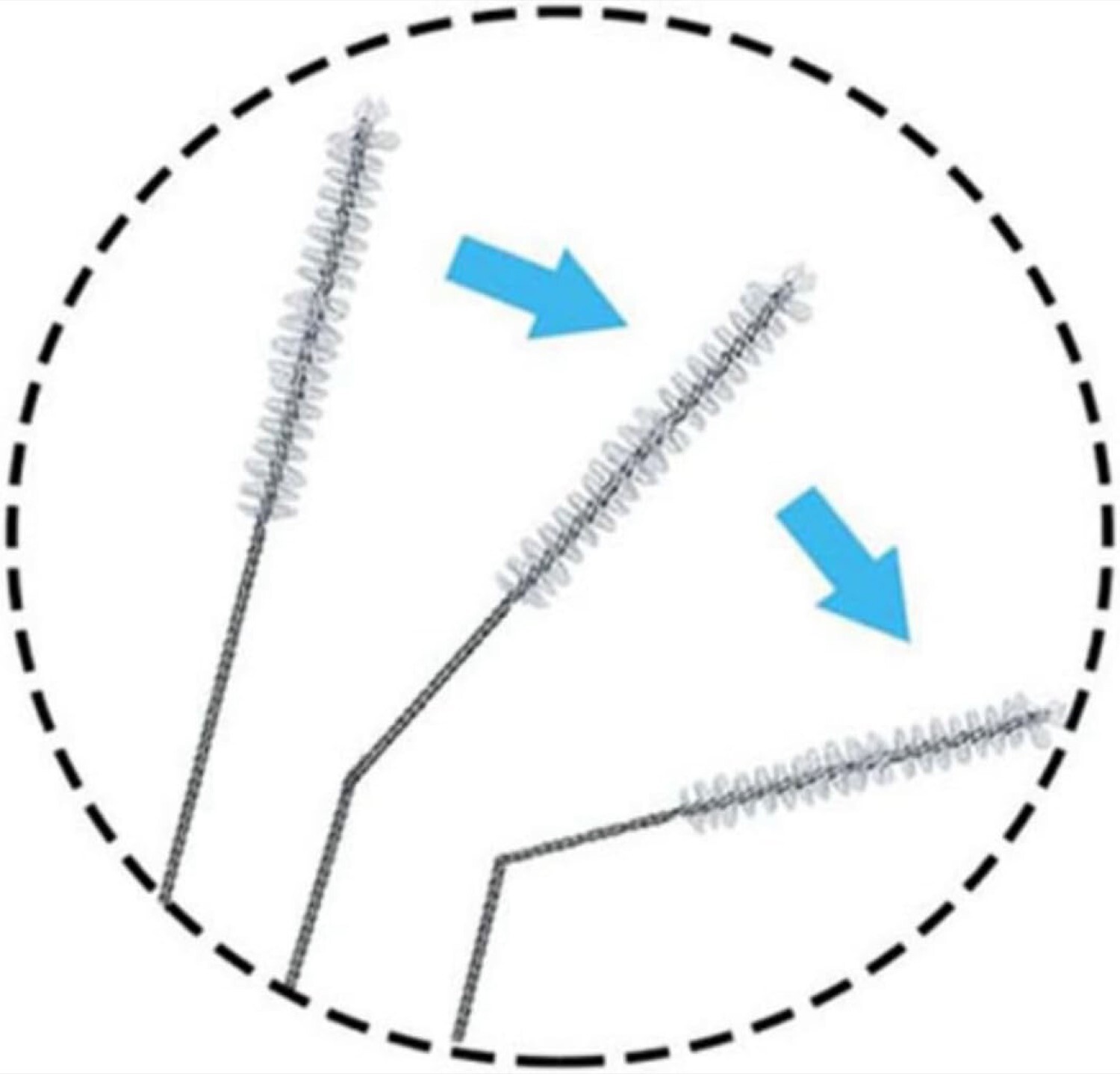 2 Pack Extra Long Straw Cleaner Brush, 10.6″ Reusable Metal Handle, 10mm Wide