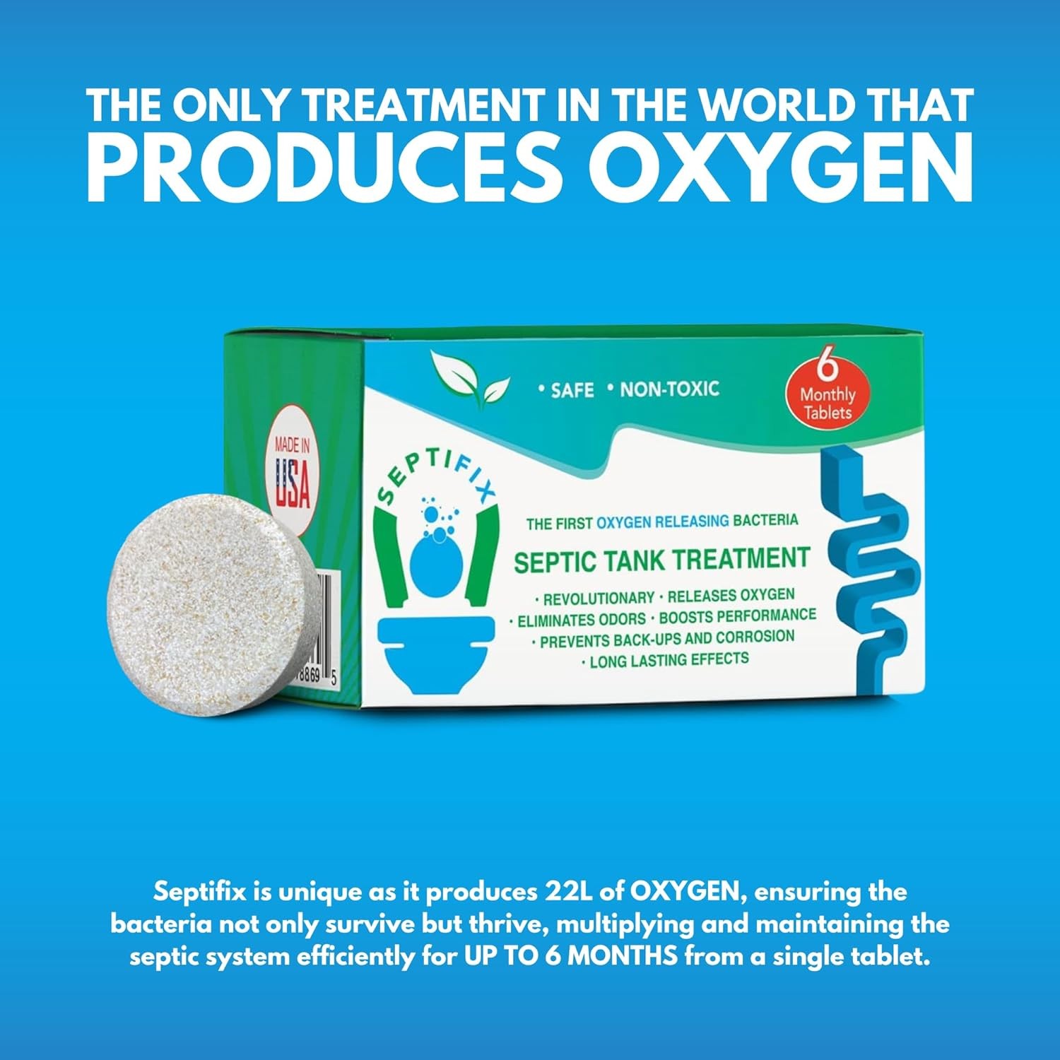 Septic Tank Treatment Tabs – Live Aerobic Bacteria Tablets For Your Septic…