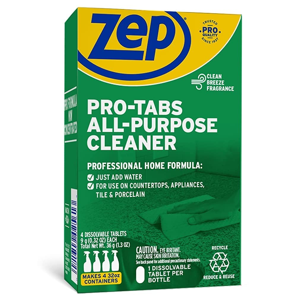 Eco Friendly Cleaning Tablets 4 Count Makes 32 oz Bottles of Cleaner