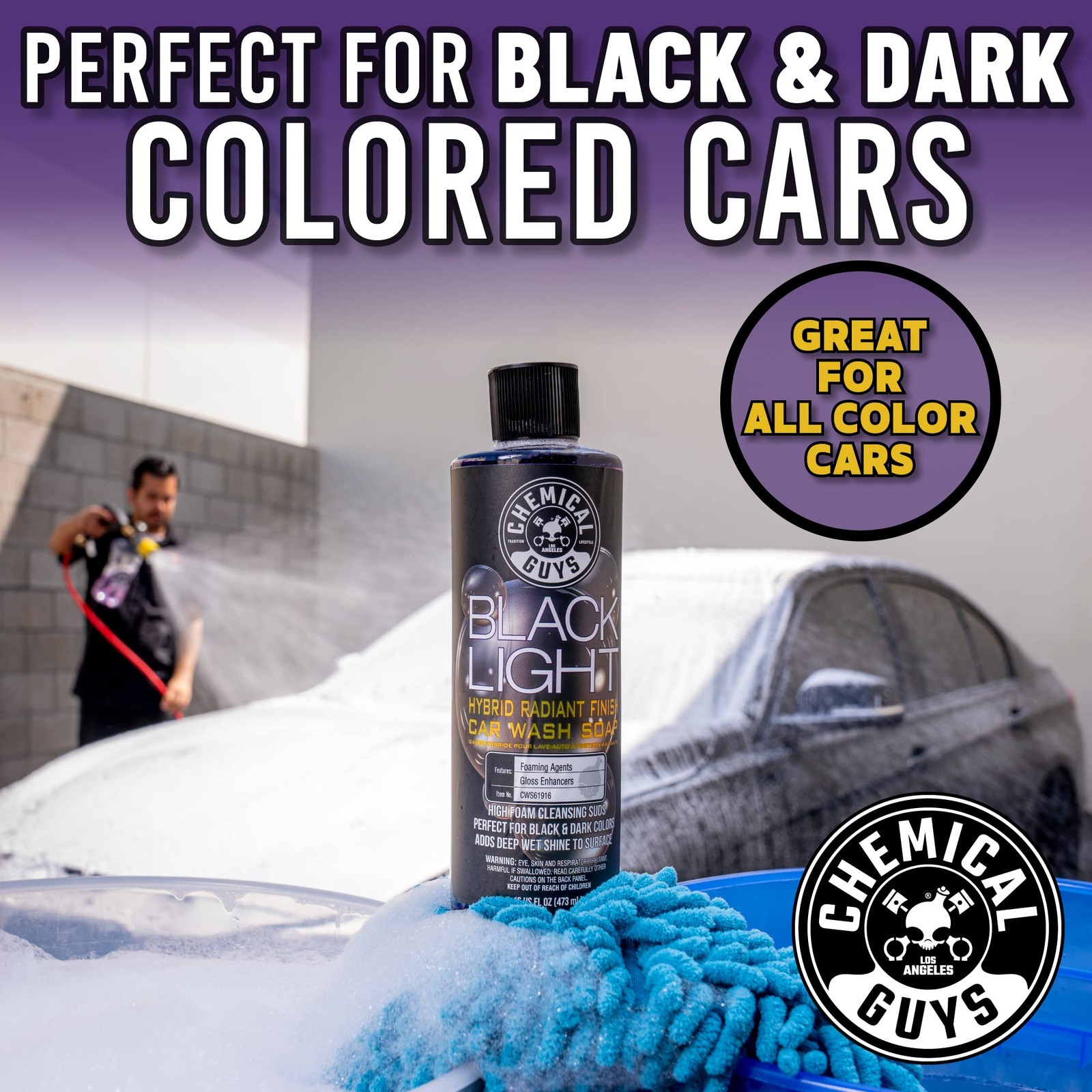 Foaming Car Wash Soap for Foam Cannons and Guns High-Performance Black
