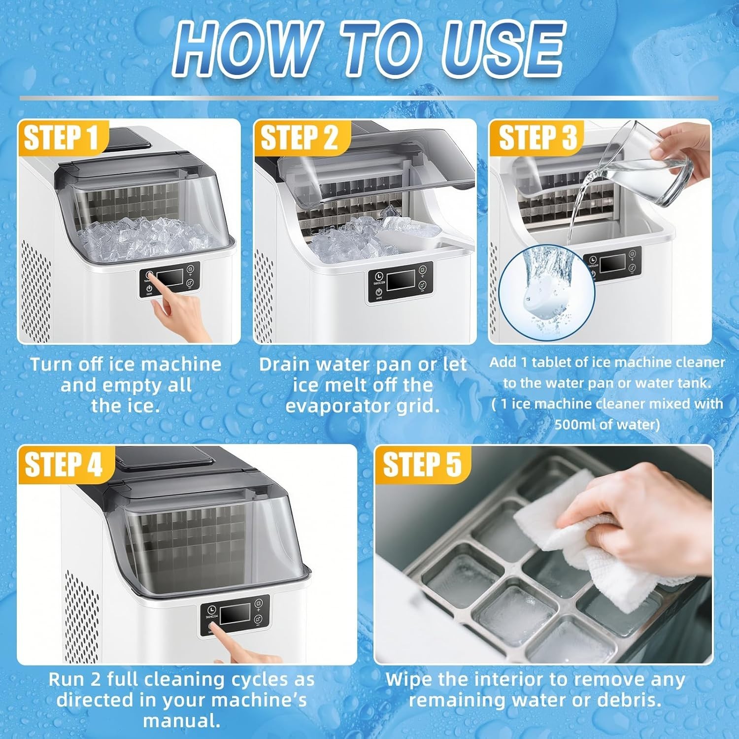 Lemon Scented Ice Machine Cleaner Tablets – 36 Pack, Easy to Use, Eco-Friendly