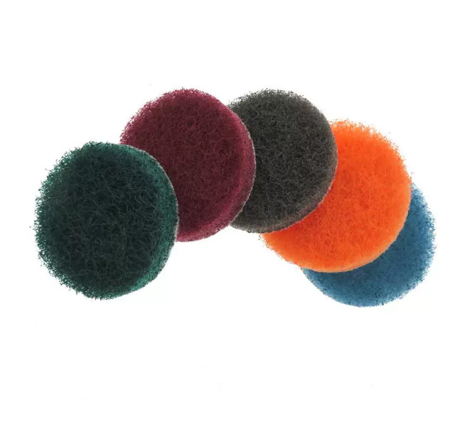 Circular industrial scouring pad Metal wood deburring Polishing Clean and polish