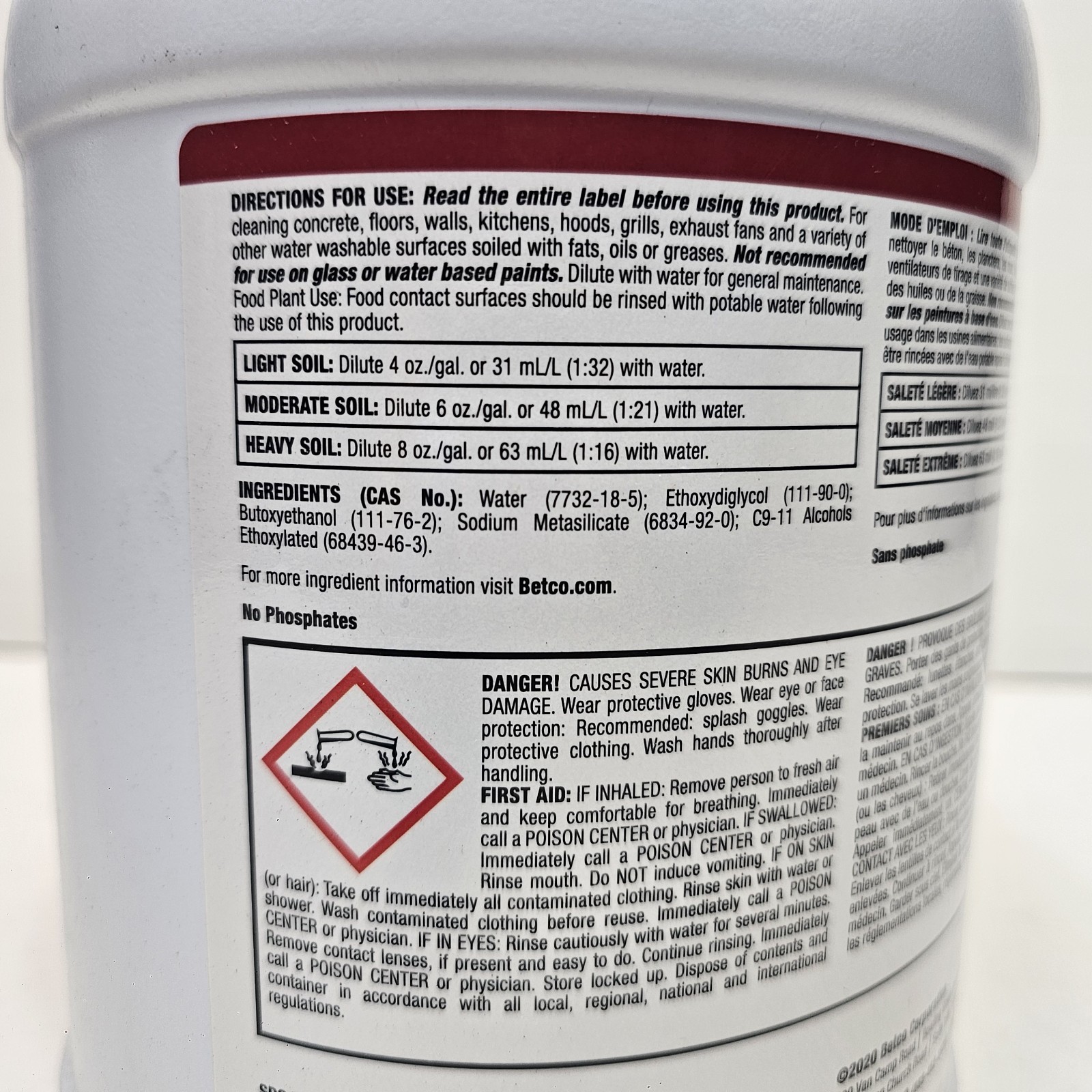 Betco Kitchen Degreaser, Cleaner. Characteristic Scent, 1 Gal Bottle, SDS #1012