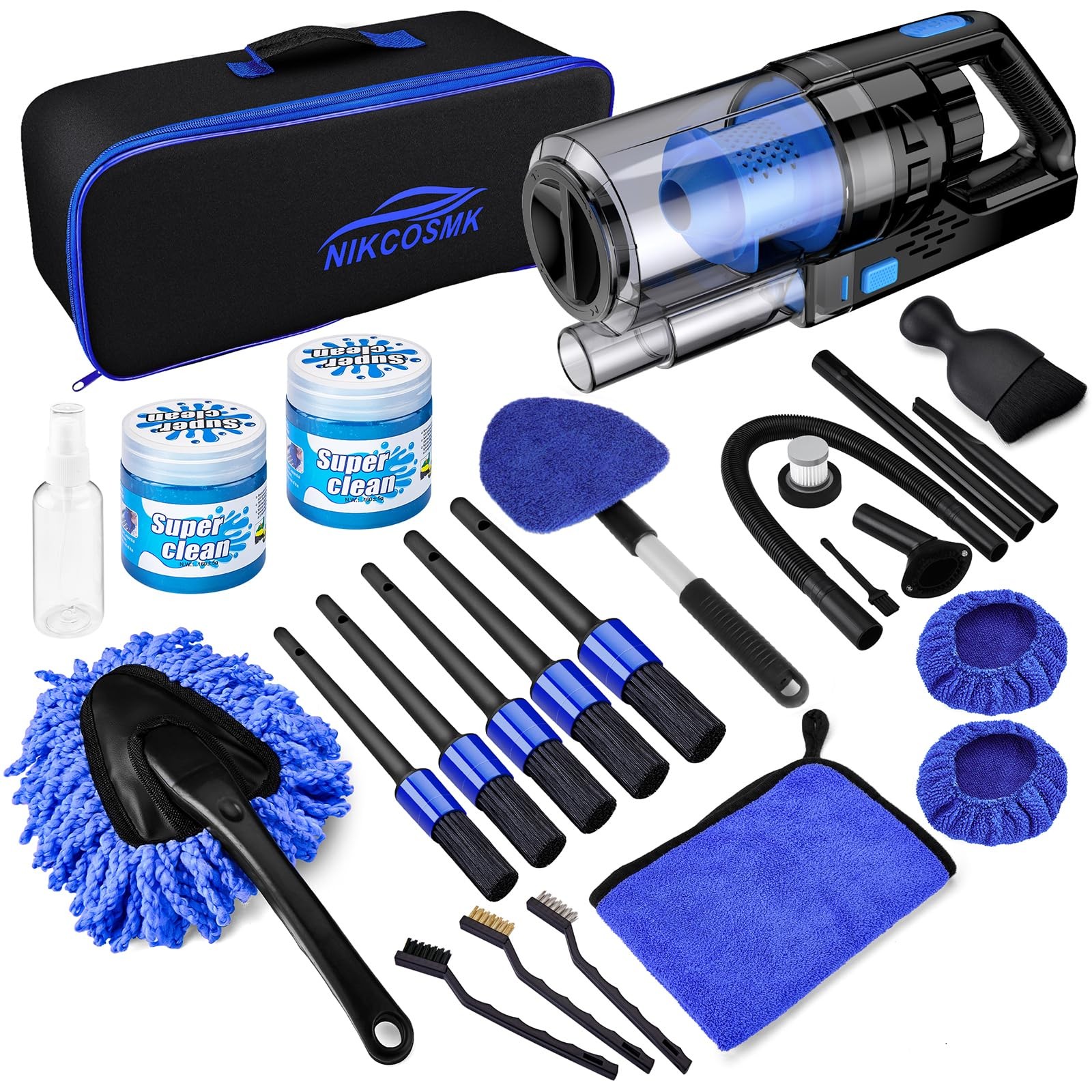 17pcs Car Detailing Kit Interior Cleaner, Car Interior Cleaning Kit with Hand…