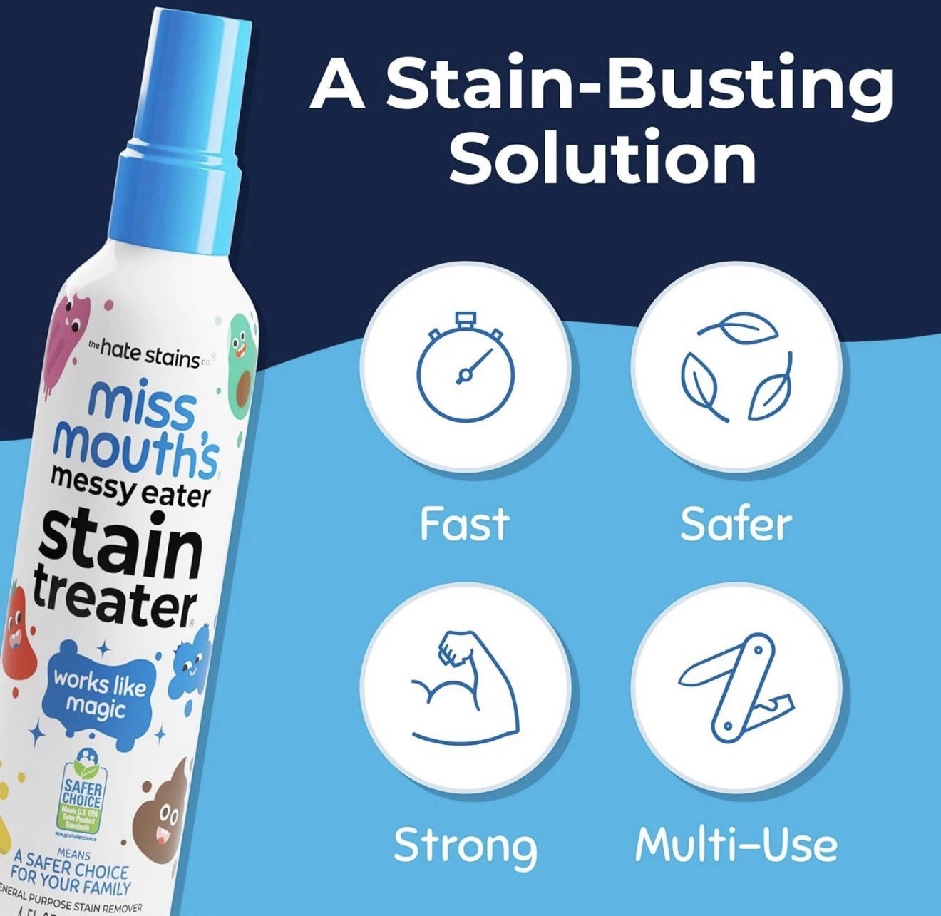 Miss Mouth’s Messy Eater Stain Treater – Clothes Cleaner 4oz