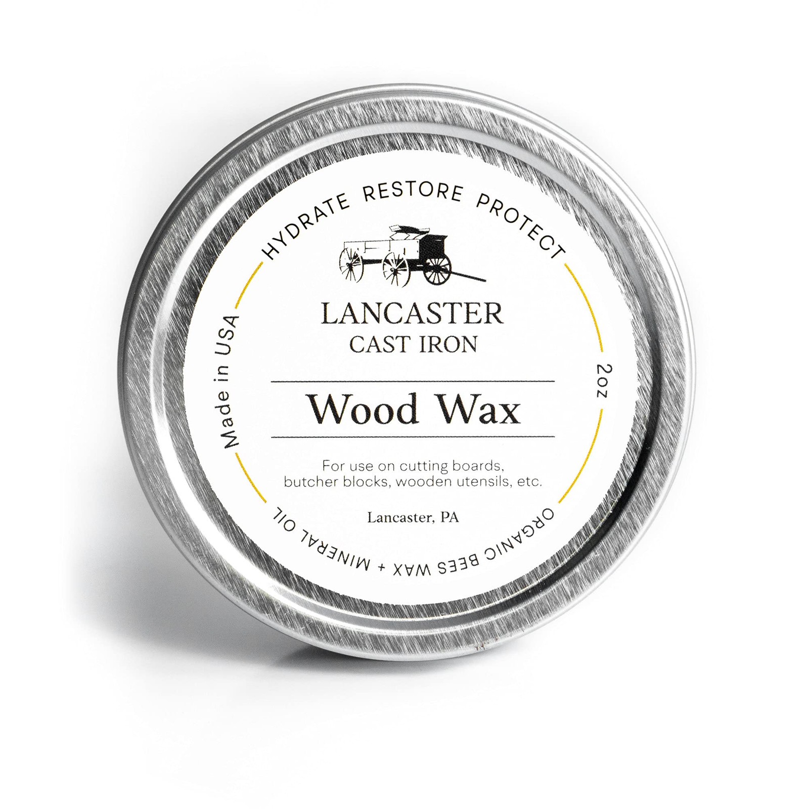 Wood Wax for Spoons, Cutting Boards, and Butcher Blocks – 2 oz Beeswax and Mi…