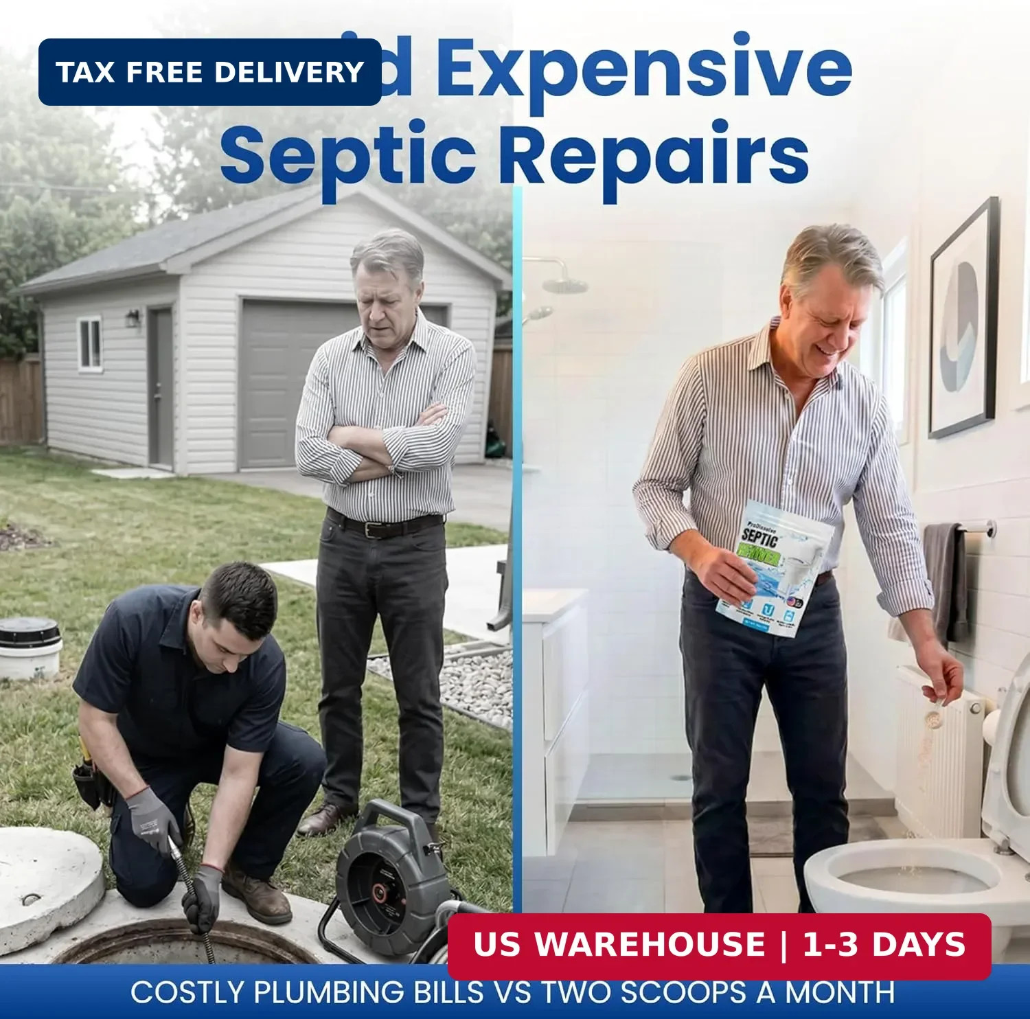 Septic Balance, 3 Septic Tank Treatments – 3 Month Supply – Septic Tank Cleaner