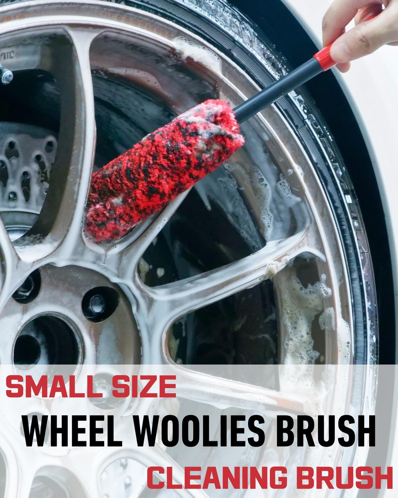 Wheel Brushes for Cleaning Wheels (4 Pack)- 2X Soft Wheel Cleaning Wool Brush…