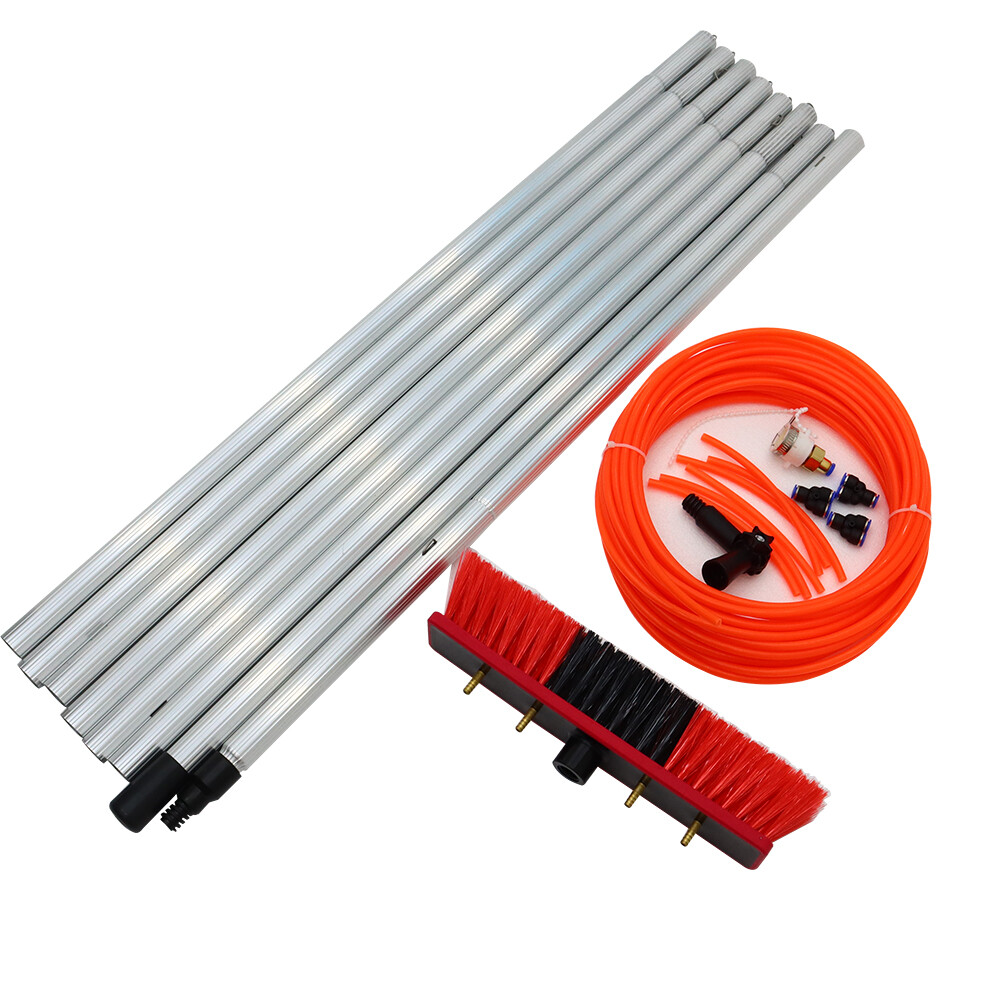 TECHTONGDA Window Cleaning Poles Water Fed Brush 8m Poles Free to Connect