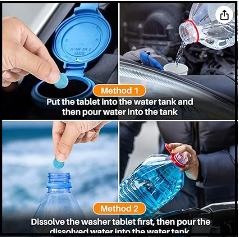 Car Windshield Washer Tablets – 150 PCS Washer Fluid Tablets Glass Cleaner Conce