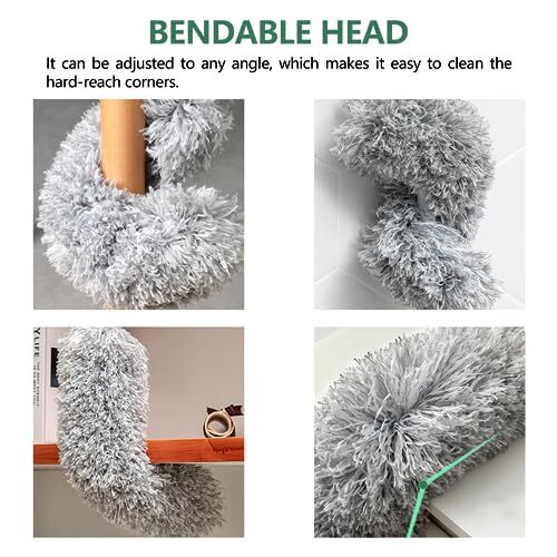 Microfiber Cleaning Duster with Extendable 100 Inch Handle Pole for Ceiling Fan