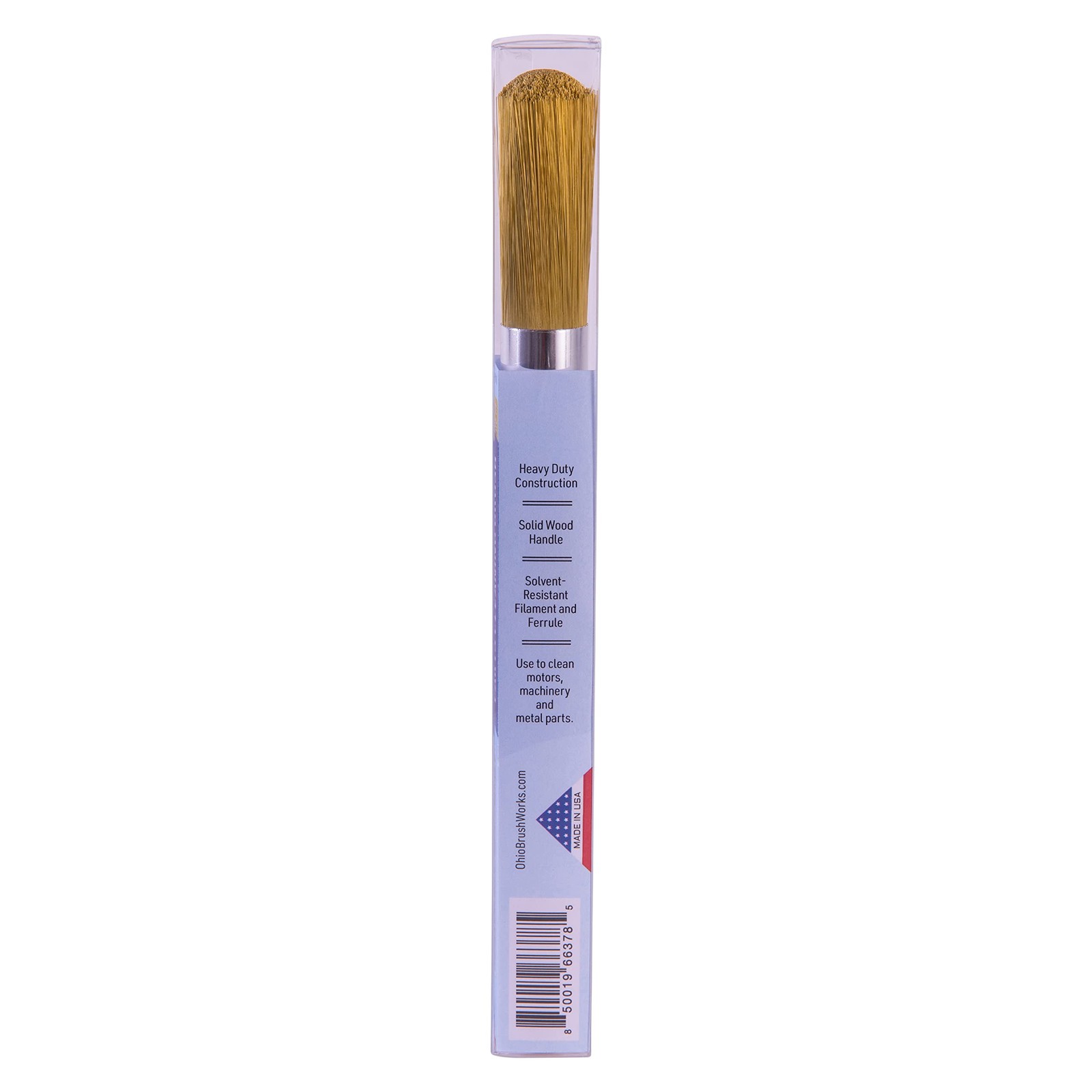 Parts Cleaning Brush, Handmade, Home and Auto Use, Solid Ergonomic Wood Handle,