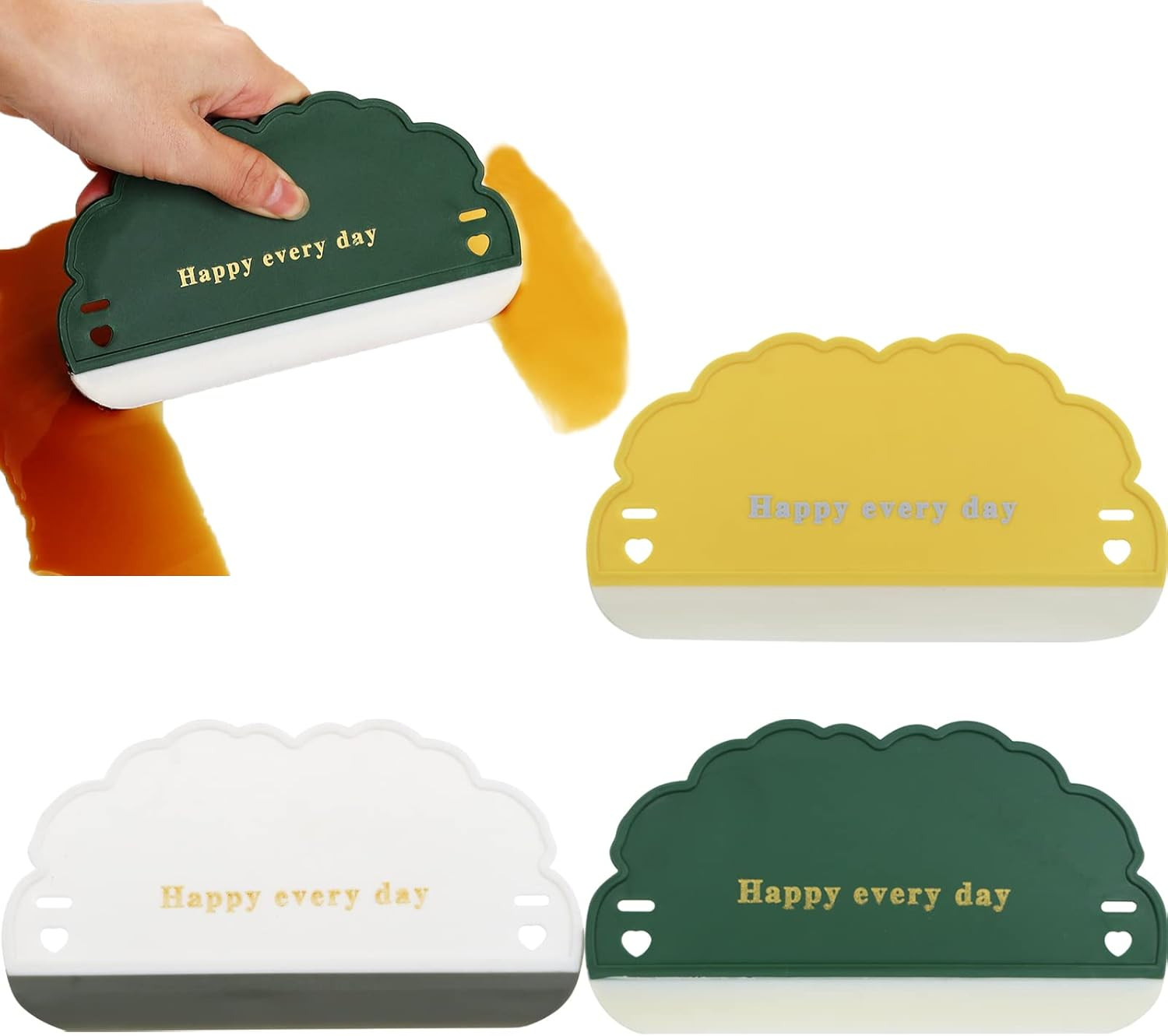 3 Pack Silicone Sink Squeegee, Mirror Cleaner Kitchen Sink Cleaner for Home K…