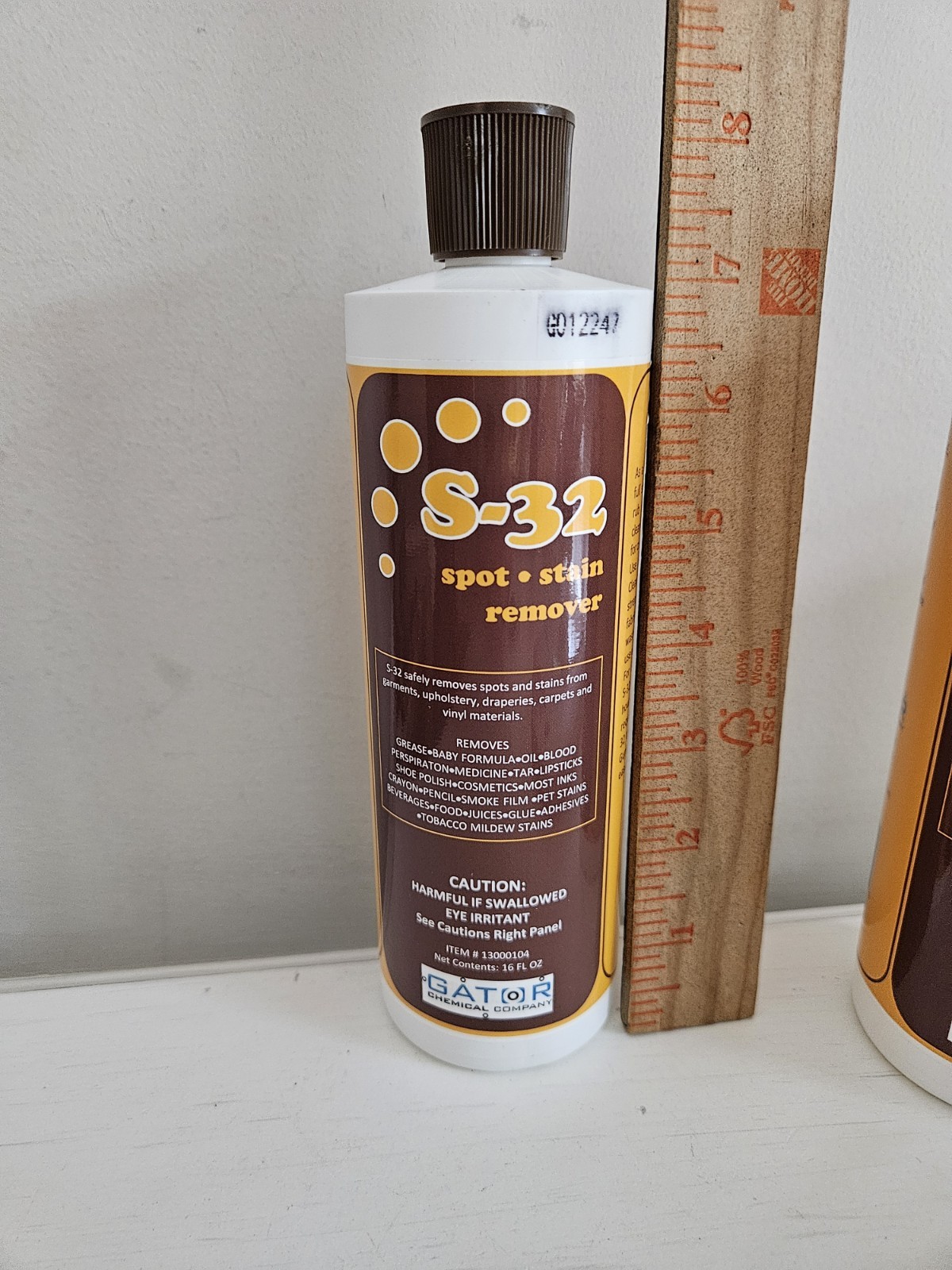 Two (2) S-32 Spot Stain Remover 16oz, Cleans Clothes, Carpet, Upholstery & Vinyl