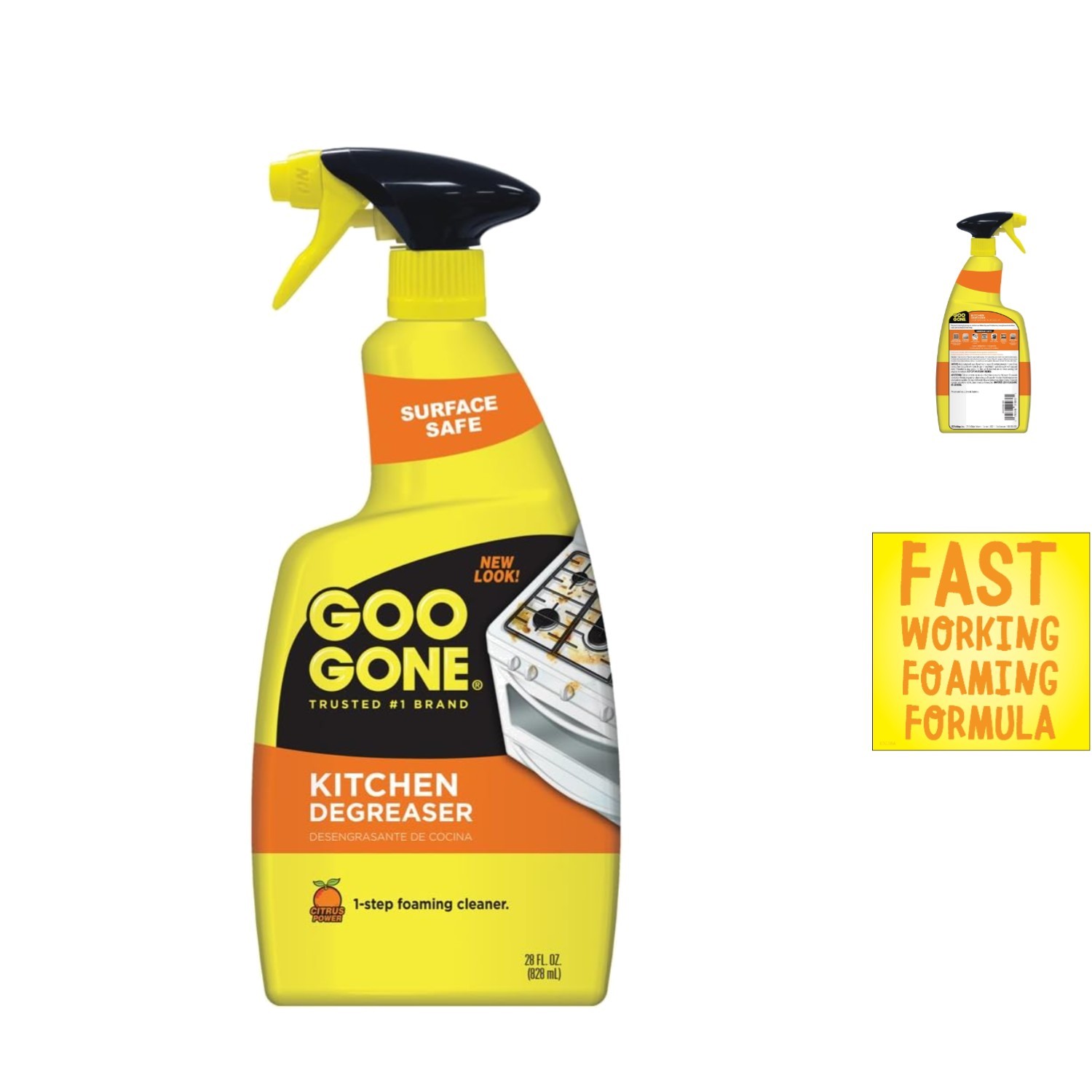 Effective Kitchen Degreaser – Citrus Foaming Spray, 28 Fl. Oz. for Spotless S…