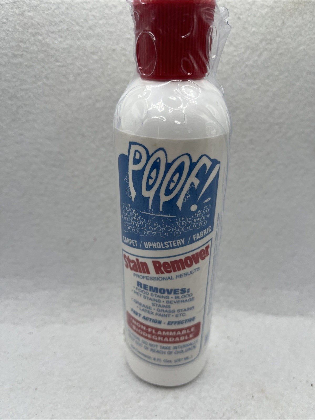 Poof Stain Remover Environmentally Safe Liquid 8oz Open Box