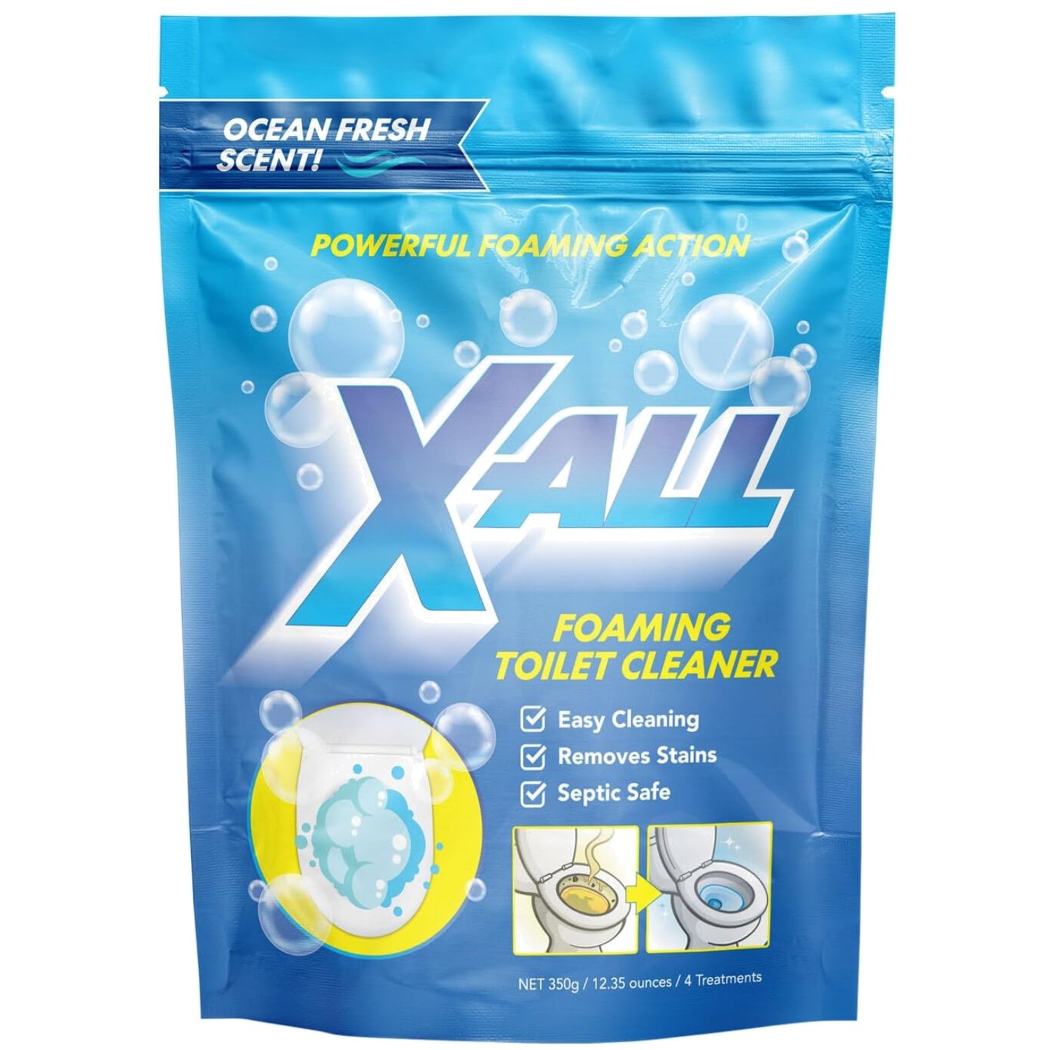 Foaming Toilet Cleaner Powder – Stain & Limescale Removal