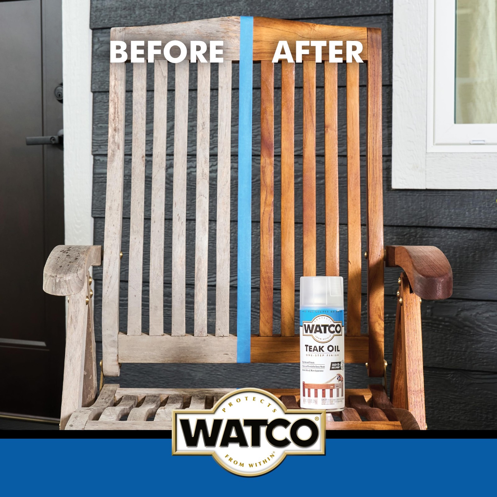 Teak Oil Wood Finish Spray, 11.25 oz, Clear, 6 Pack
