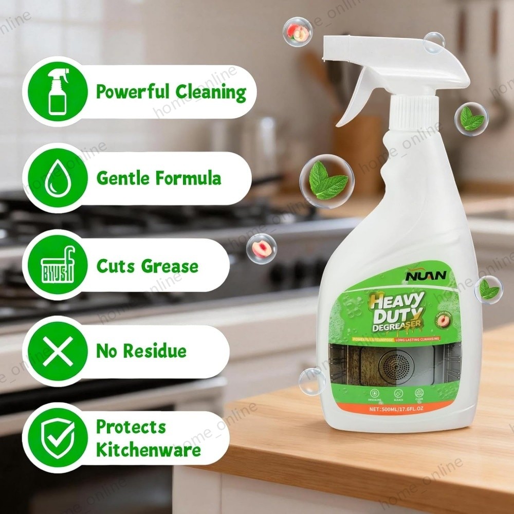 1/2 Pack Kitchen Degreaser Cleaner 500 ml Heavy Duty Grease Remover Spray 2026