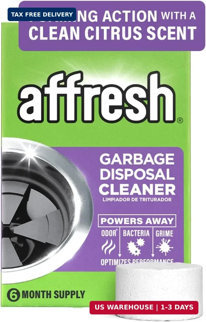 Affresh Garbage Disposal Cleaner, Helps Power Away Odor Causing Bacteria, Debris