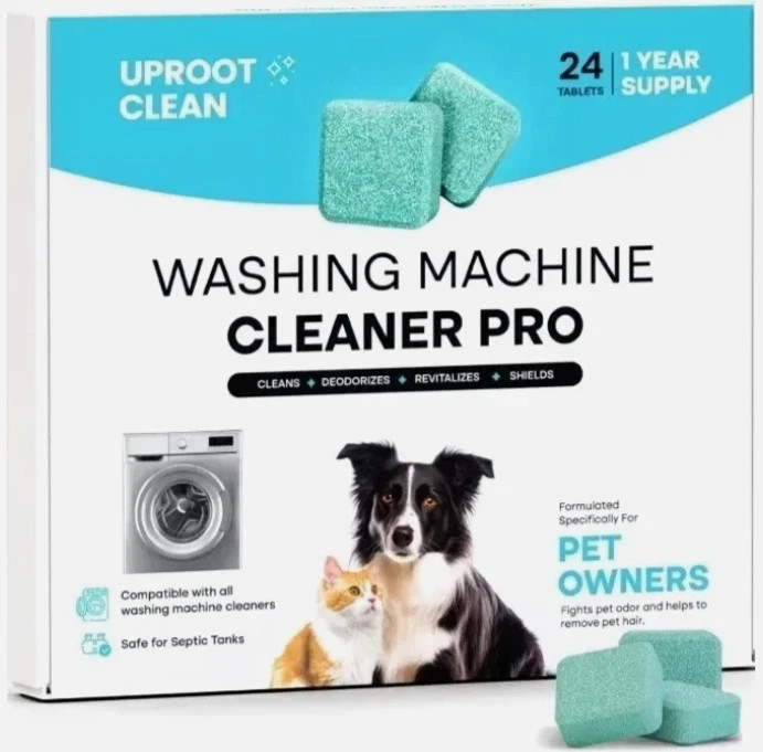 Uproot Clean Washing Machine Cleaner Tablets – 24 Pack for a 12 Month Supply. Fo