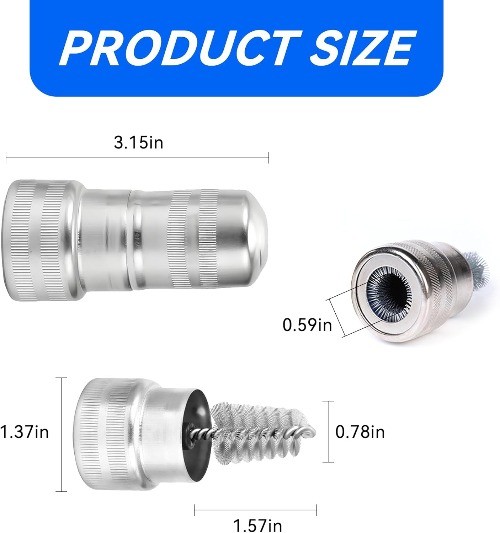 2PS Car Battery Terminal Cleaning Brush, Metal Vehicle Battery Post Cleaner Bri