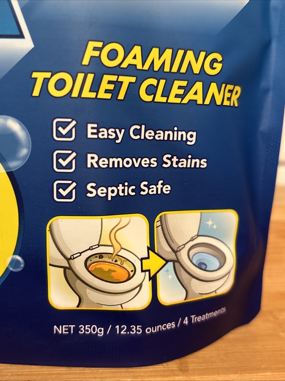 X-ALL Foaming Toilet Bowl Cleaner, Self-Activating Powder for Easy Cleaning