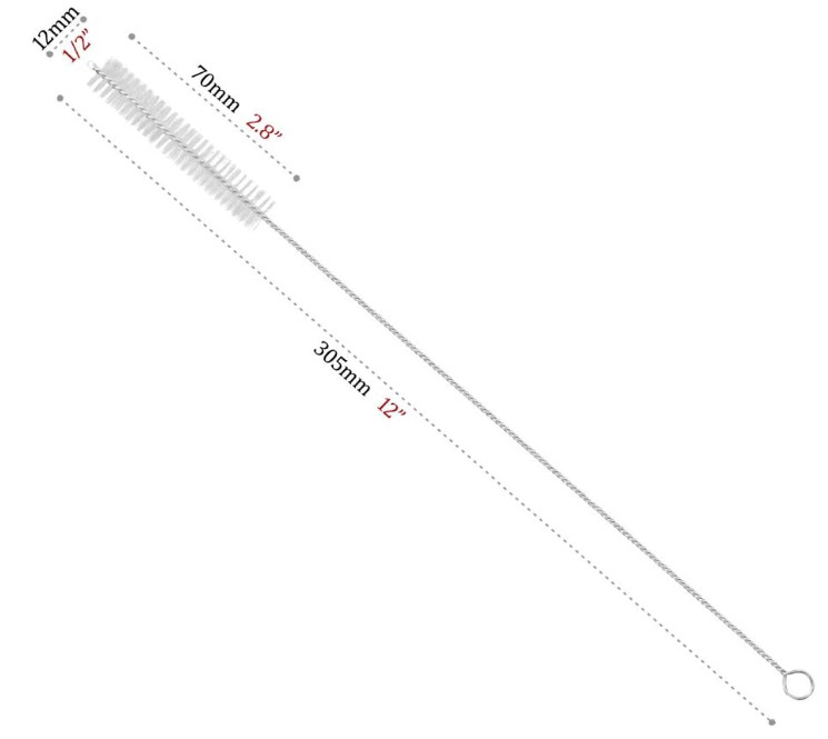 4 Pack 12 Inch Drinking Straw Cleaning Brushes Set Extra Long Pipe Tube Cleaner