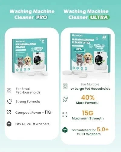 Uproot Clean Washing Machine Cleaner Tablets – 24 Pack for a 12 Month Supply. Fo